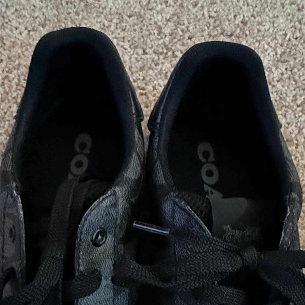 COACH/MENS: Black and Gray Monogram Sneakers - Picture 4 of 5
